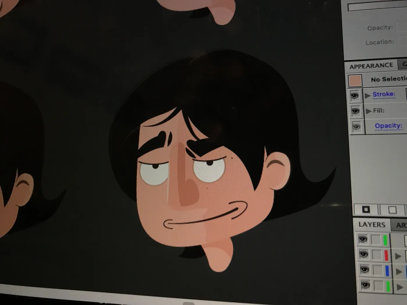 A character illustration open in a graphics editor.