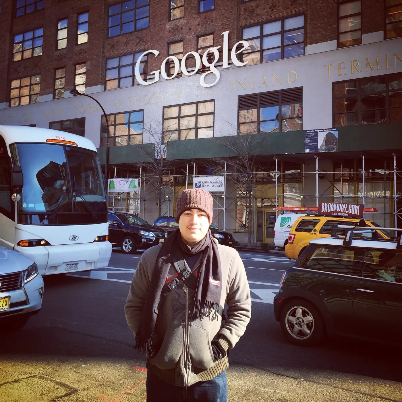 Outside the Google building in New York.