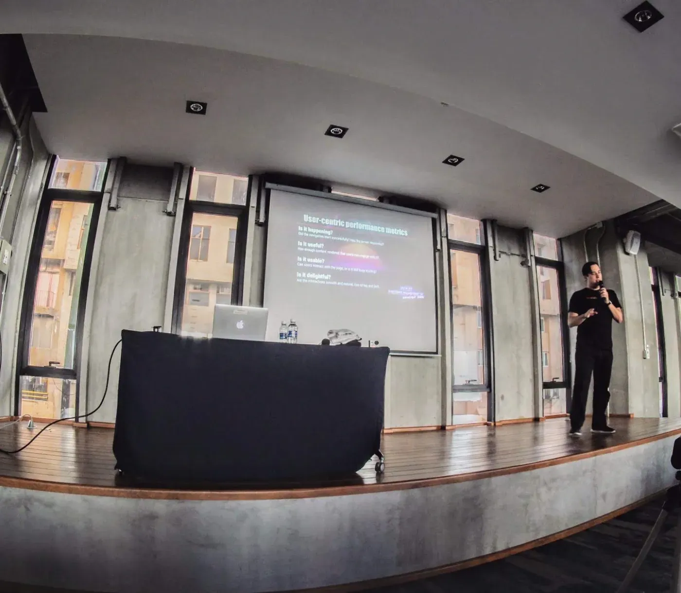A conference talk on user-centric performance metrics.