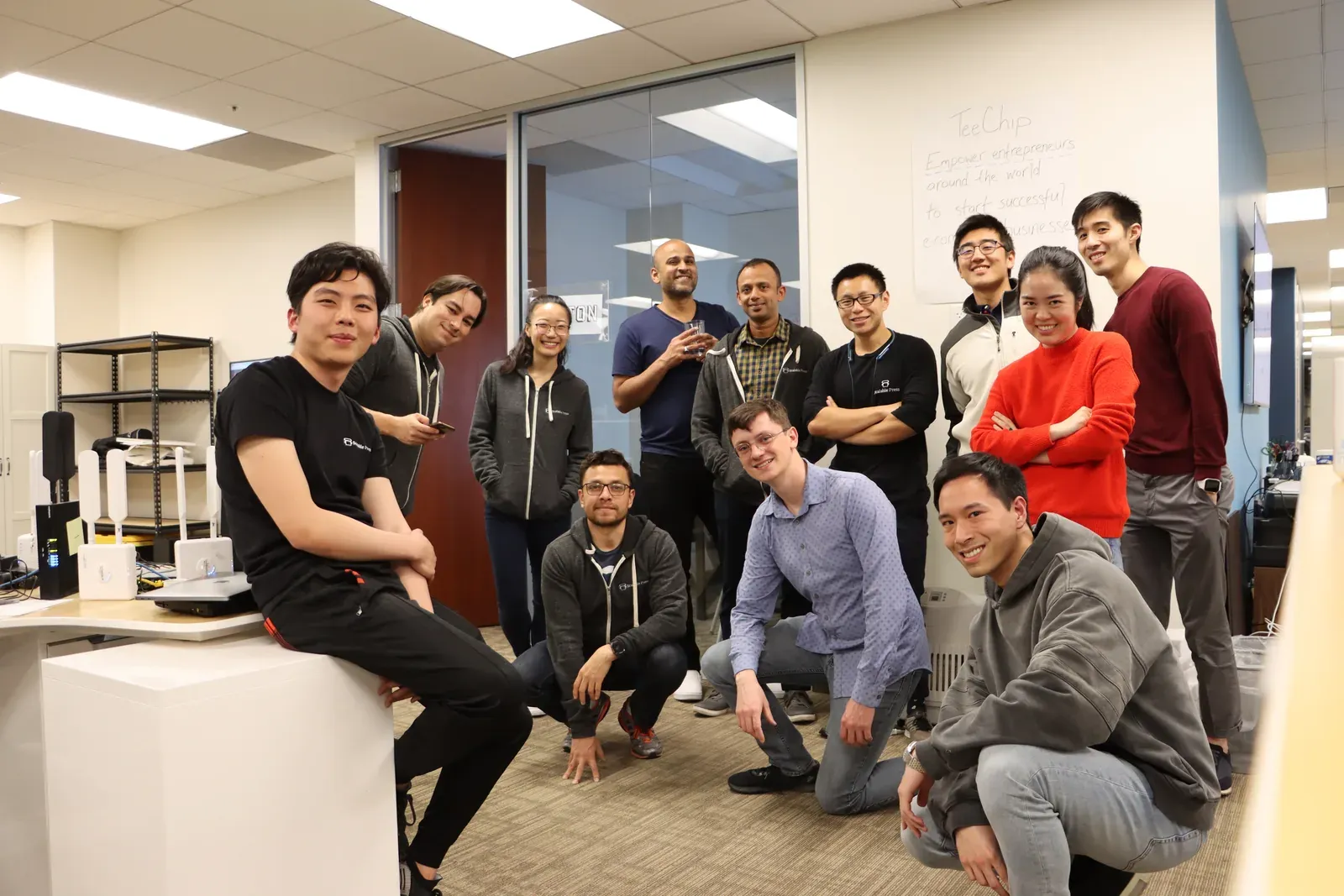 A Scalable Press team photo in the office.